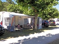 Pitches under the shade of trees Pitches under the shade of trees