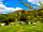 Woodlands Caravan Park: View of the field with mountain behind