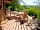 The New Inn: Deck with a view of the Black Mountains and the Brecon Beacons