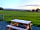 Orcaber Caravan and Camping Site: View of the sunrise over the Yorkshire dales from the pod