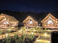 Safari tents by night Safari tents by night