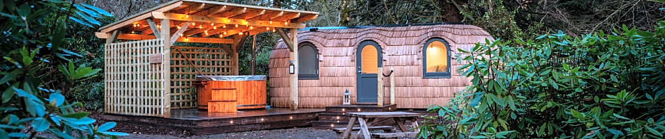 Træhytter, hytter eller camping-pods