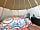 Gatcombe Park Farm Glamping: An inside view showing one of the tipi tents.