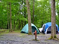 Lote para tenda de brita e terra com eletricidade (2 adultos e 2 crianças)