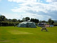 Op gras staplaats voor een tent, voor vouwwagen of kampeerbusje , met elektriciteit