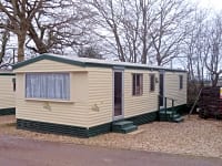Outside the static caravan Outside the static caravan