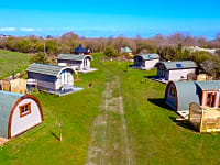 Aerial view of the pods Aerial view of the pods