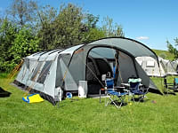 Tents on the touring field Tents on the touring field