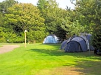 Well-spaced camping pitches Well-spaced camping pitches