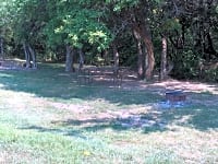 Shaded pitches on the east side of the park, near the pool Shaded pitches on the east side of the park, near the pool