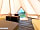 Bell Tent Glamping at Marwell Resort: Bell tent interior