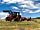 Didwell Farm Campsite: Hay bales being formed on the farm