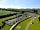 Calloose Caravan Park: Overhead view. To the left is part of our camping field, through the middle is the touring pitches.