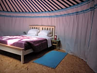 Blue yurt interior Blue yurt interior