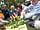 Marton Mere Holiday Village: Making a collage as part of the Nature Rocks activities on site