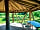 Huntstile Organic Farm: View of the pond from the Roundhouse shelter, in the camping orchard (for camper's use)