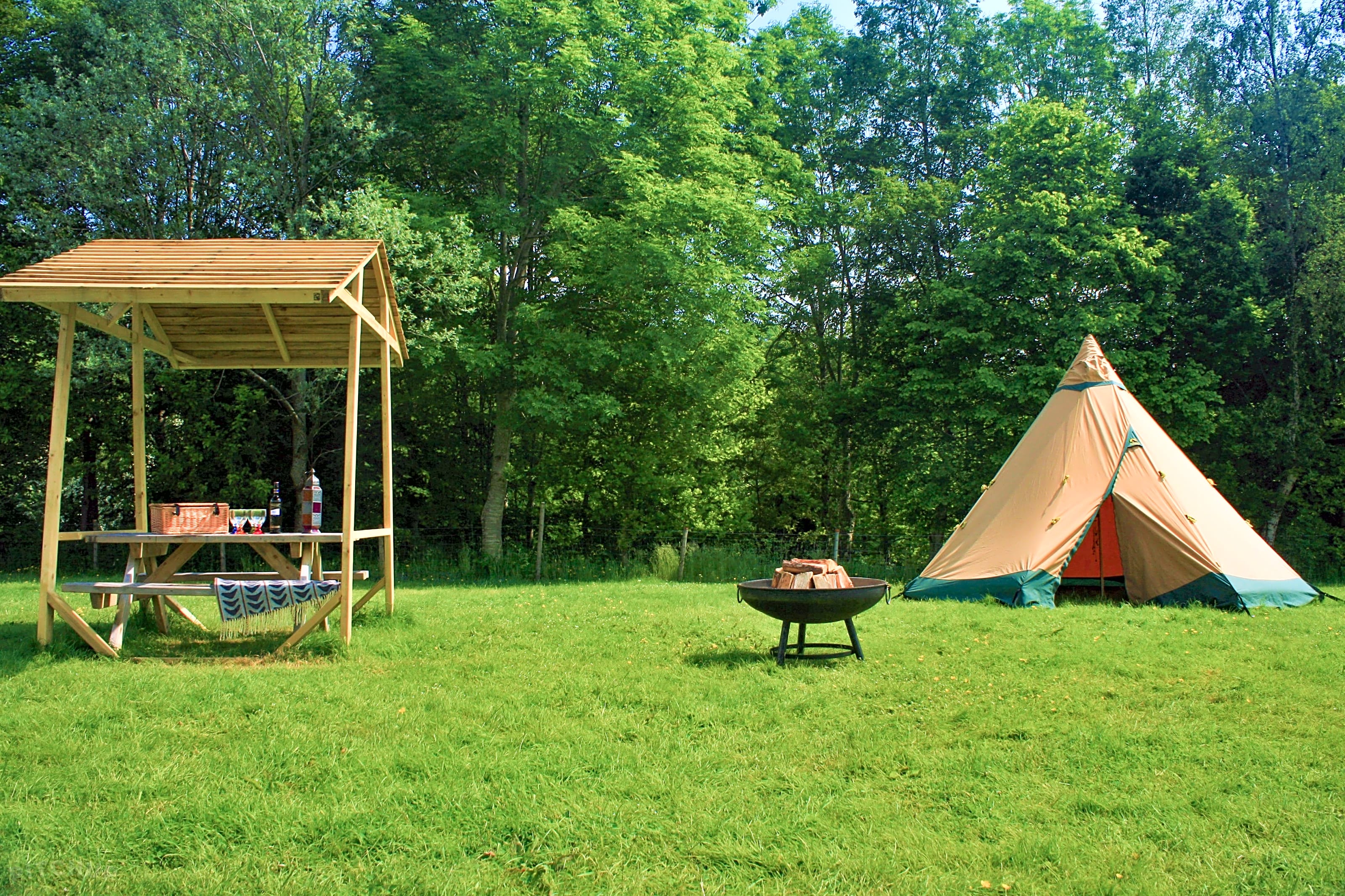 Camping uk. Field Camping