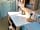 Devon Dome Glamping: The kitchen has a fridge, kettle, toaster, hob, utensils, crockery, pans and glassware