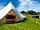 Sunnyside Eco Glamping: Hot tub next to the bell tent