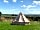 Wild Camping at Barkerfields Farm: Exterior of the bell tent and beautiful views