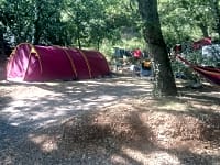 Op verharde ondergrond en gras staplaats voor een tent, voor vouwwagen of voor caravan , elektriciteit optioneel