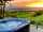 Fron Farm Shepherd's Huts: Visitor image of the sunset from the hot tub
