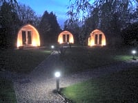 Our pods at night Our pods at night