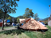Spacious camping pitches with views over Mount Torraggio Spacious camping pitches with views over Mount Torraggio
