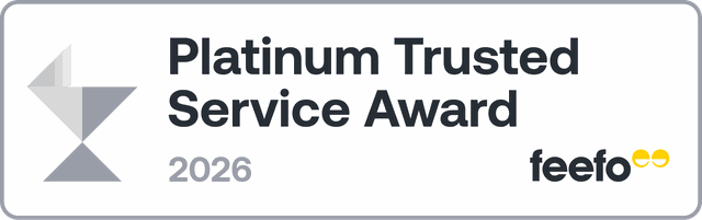 Feefo "platinum service award" 2026