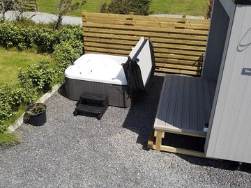 Luxury hot tub awaits