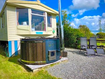 The beach hut two-bedroom static caravan